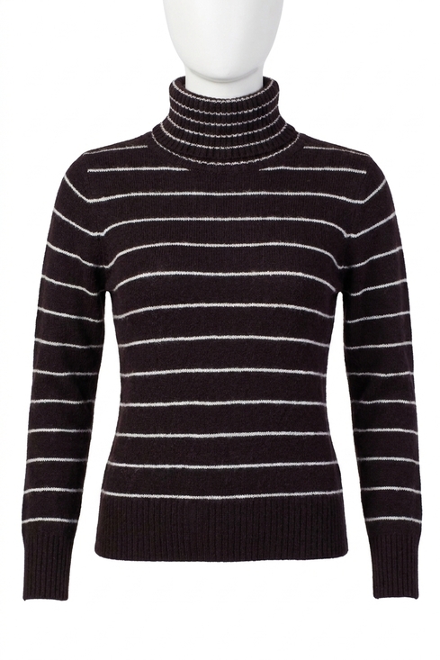 KENSIE Sweaters - NEW KENSIE combo striped long sleeve turtleneck sweater in black